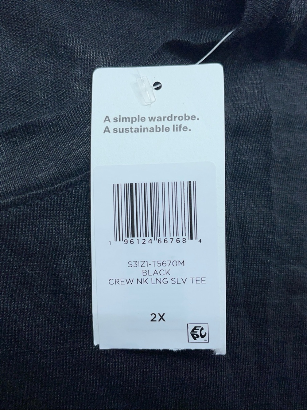 Eileen Fisher Organic Linen Jersey Crew Neck Long Sleeve Tee Womens 2X in Black - Picture 5 of 14